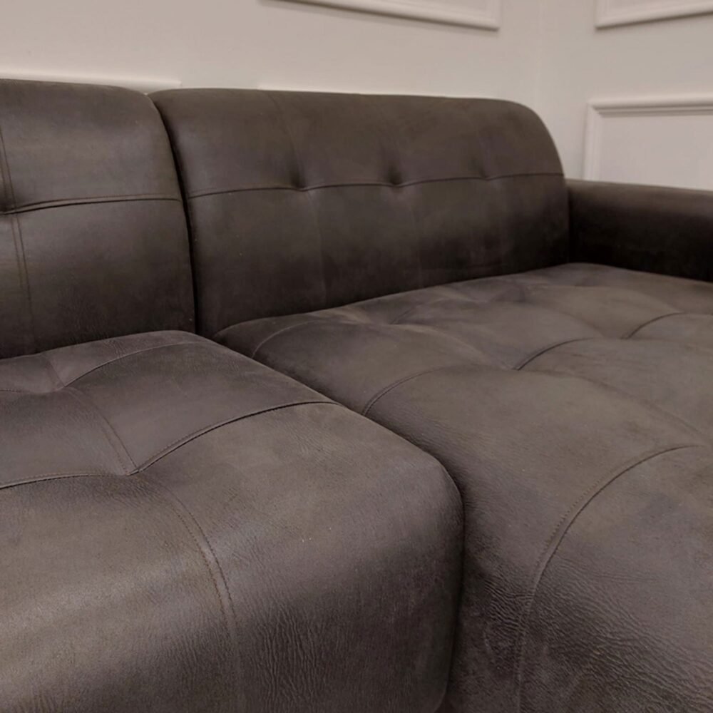Tufted Leather Sectional Sofa - OSLO - Image 2