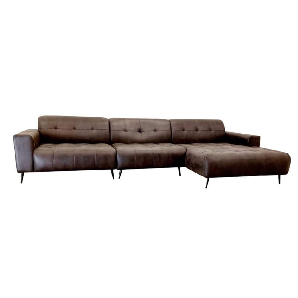 Tufted Leather Sectional Sofa - OSLO - Image 3
