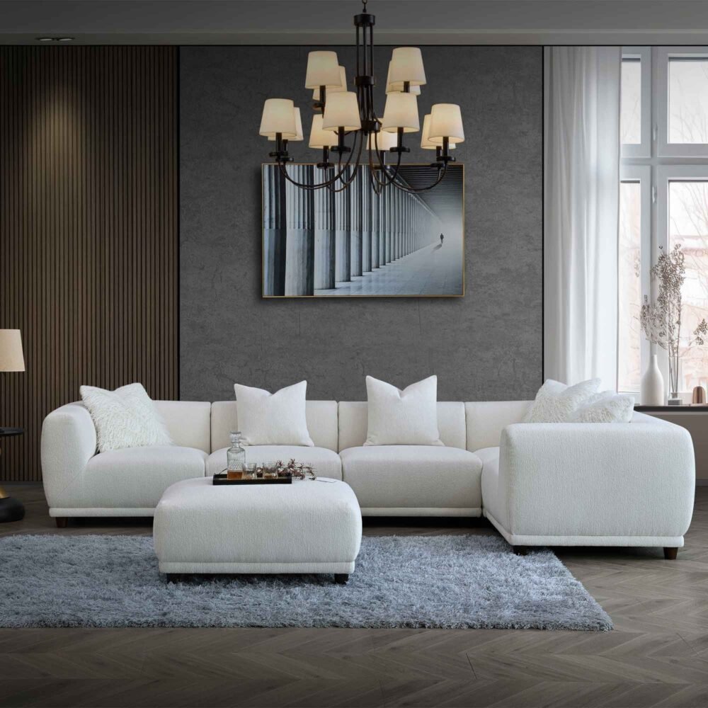 Lottie Boucle Modular Corner Sofa