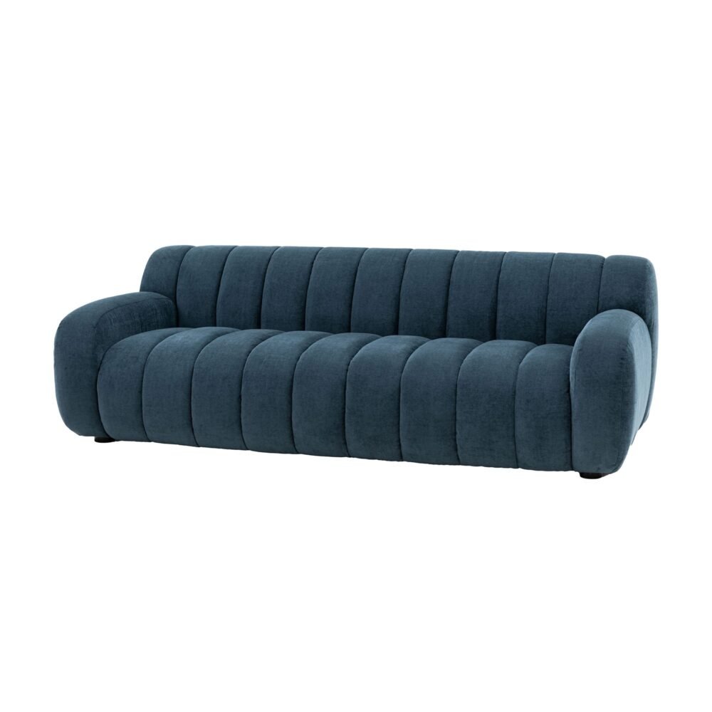 Ridged 3 Seater Modern Sofa - Image 3