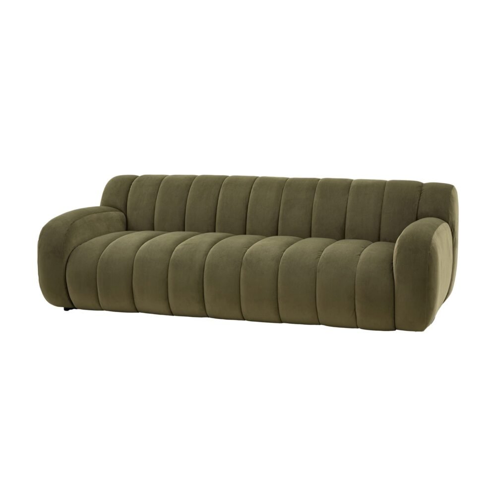 Ridged 3 Seater Modern Sofa - Image 6