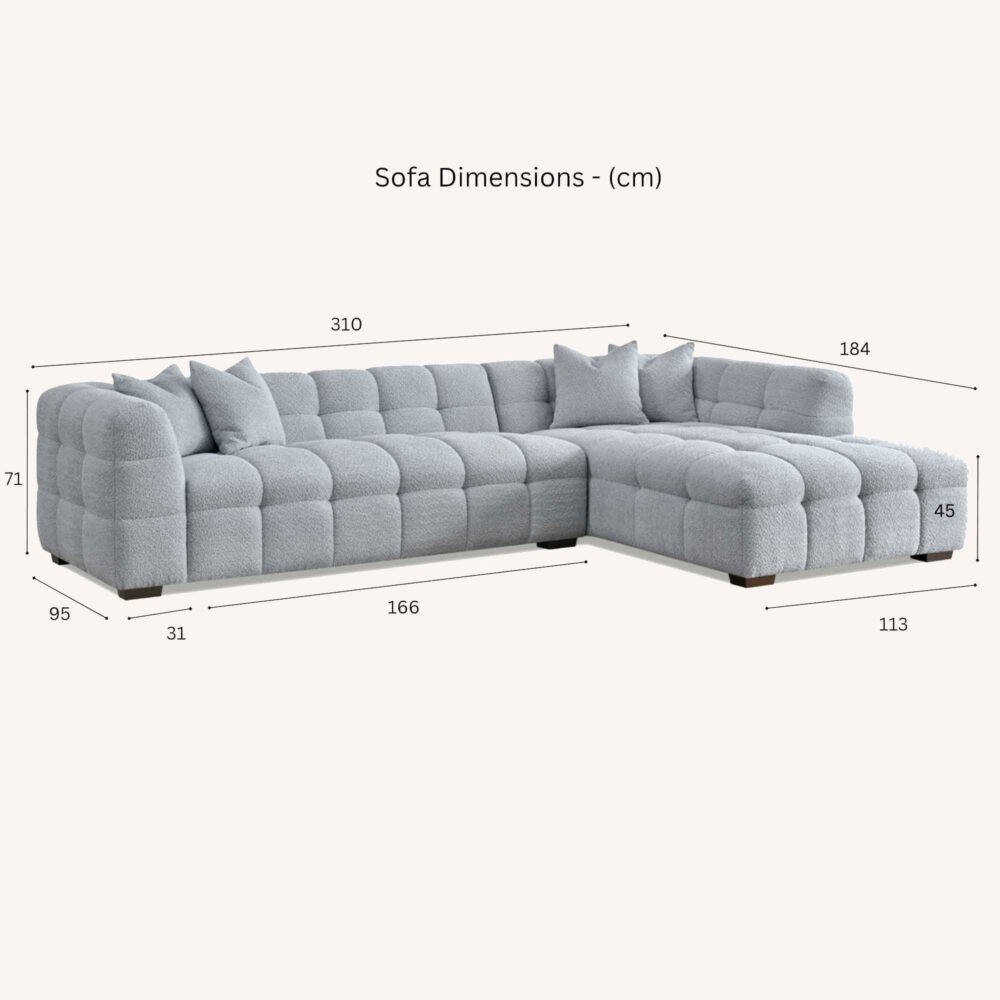 Alux Boucle Corner Sofa - Image 4