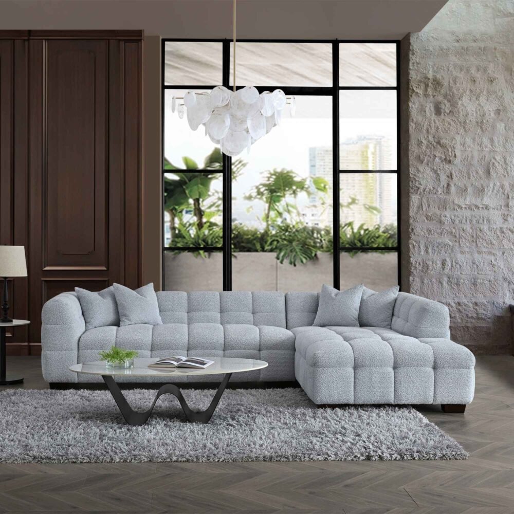 Alux Boucle Corner Sofa - Image 3