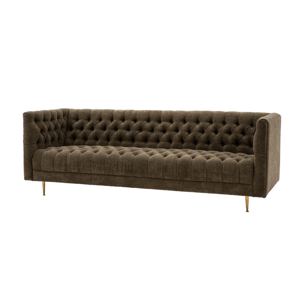 3 Seater Tufted Fabric Sofa - Image 5