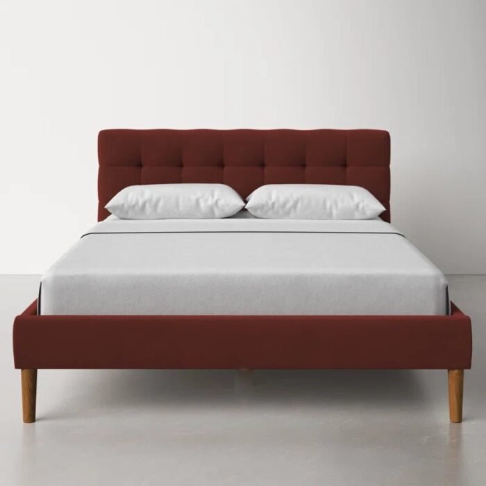 Red Upholstered Bed