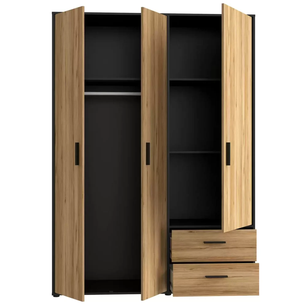 3 Doors with 2 Drawers Wardrobe - Image 2