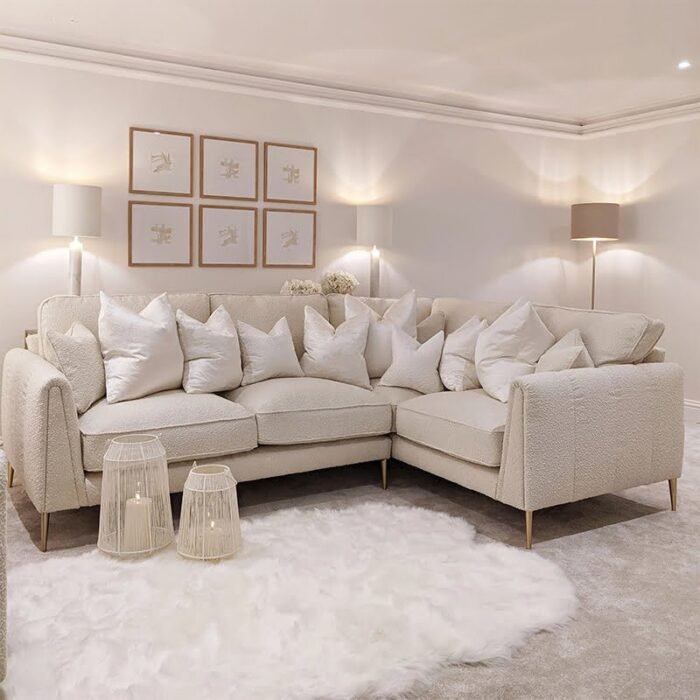 Versatile Boucle Corner Sofa