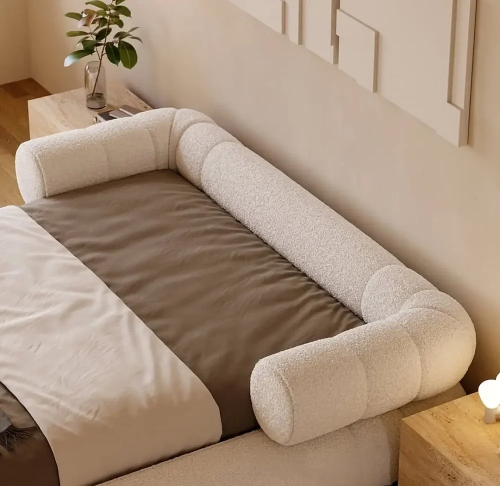 ORBEY Rounded Luxury Upholstered Bed - Image 2