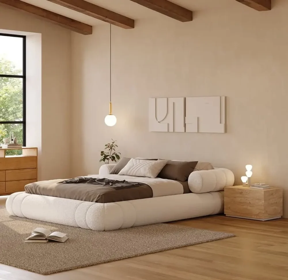 ORBEY Rounded Luxury Upholstered Bed - Image 5