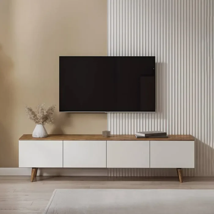 TV Console Stand with 4 Drawers